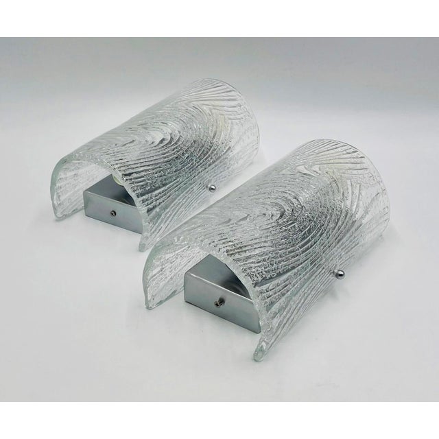 1980s Vintage Italian Murano Glass “Corteccia” Trunk Wall Sconces by Fabio LTD - a Pair For Sale - Image 5 of 18