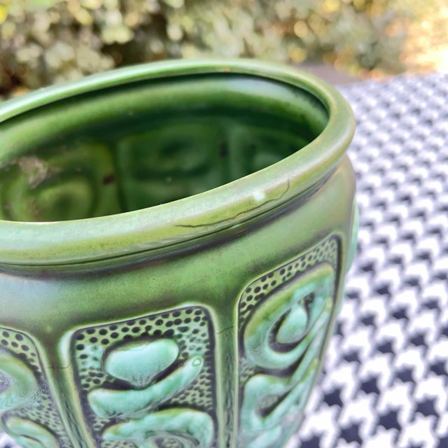 Ceramic Mid Century Modern Dee Bee Co Green Ceramic Vase For Sale - Image 7 of 11
