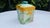 Colorful ceramic sugar bowl, 1950s–60s, Germany, Dimensions: height 9.7 cm, width 7.7 cm, depth 7.7 cm.