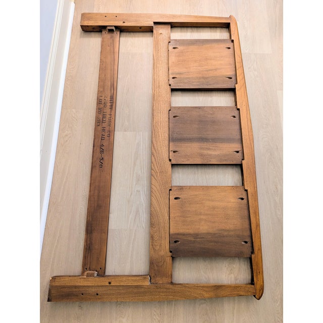Vintage Mid-Century Modern Full or Queen Walnut Bed by White Furniture Company For Sale - Image 10 of 15