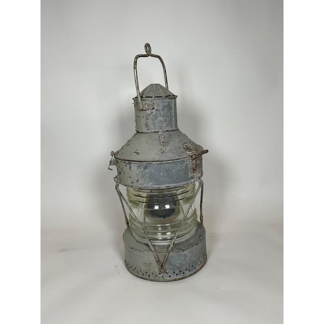 Metal Steel Ships Anchor Lantern For Sale - Image 7 of 9
