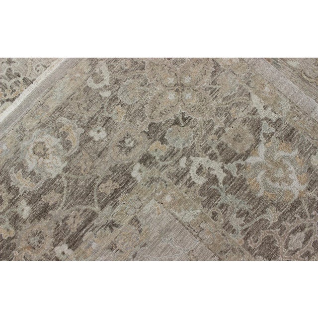 Turkish Sivas Fine Weave Rug in Taupe, Gray, Ivory and Brown and Cream Colors For Sale - Image 10 of 13