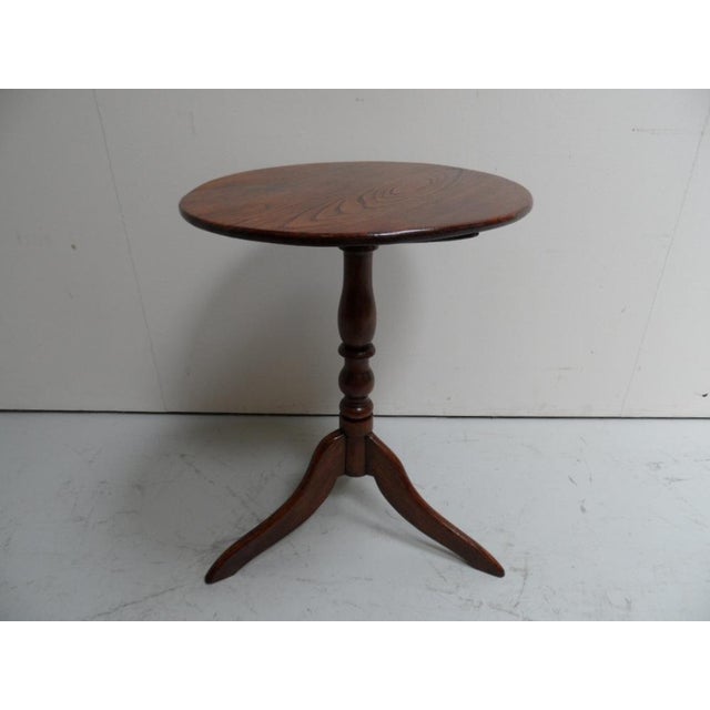 Antique Round Tilt Top Sidetable For Sale - Image 9 of 11