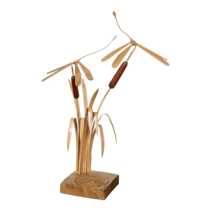 Bamboo dragonfly counterbalance sculpture