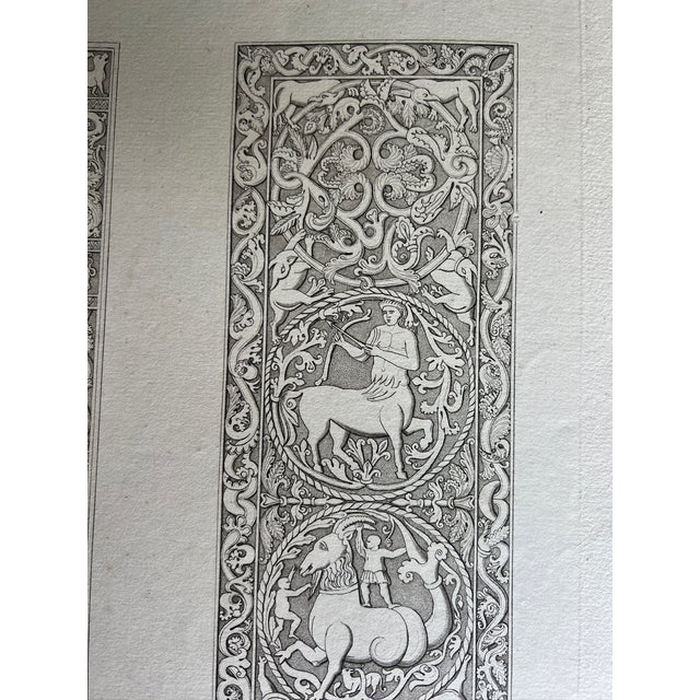 Mid 19th Century Mid 19th Century Etching Reproduction of Two Cathedral Diptyques by French Artist Nicolas Xavier Willemin For Sale - Image 5 of 7