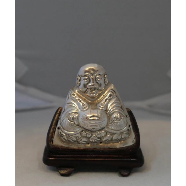 1920s Chinese Buddha in Silver For Sale - Image 4 of 4