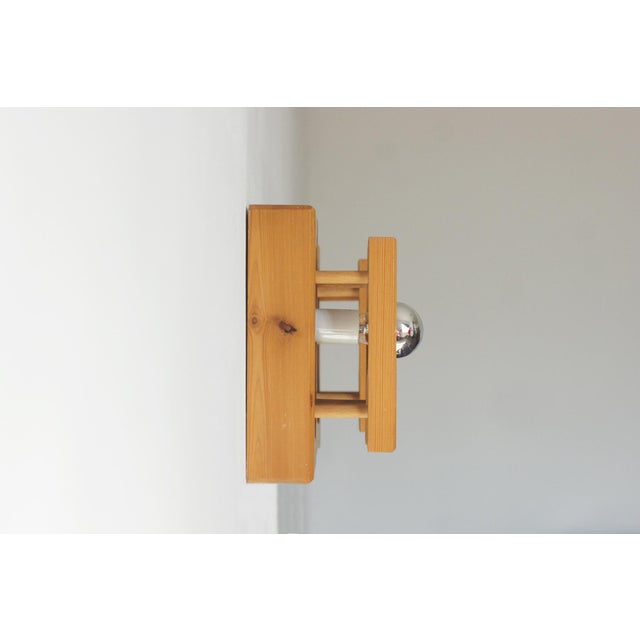 Vintage Swedish Pine Wall Light, Set of 2 For Sale - Image 5 of 8