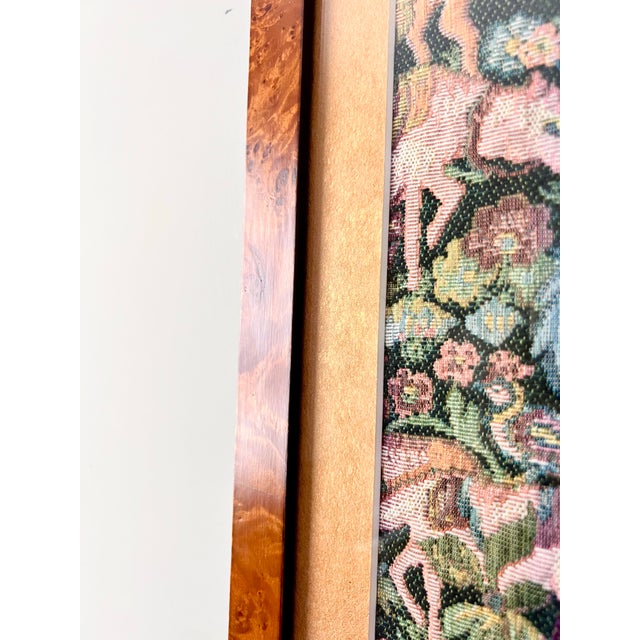 Wood French Aubusson Style Safari Botanical Tapestry For Sale - Image 7 of 8
