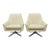 West Elm Lucas Healthcare Swivel Chrome Base Modern Lounge Arm Chair - A Pair For Sale