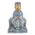 Chinese Cloisonne & Bronze Seated Figure of Daoist Divine Immortal For Sale