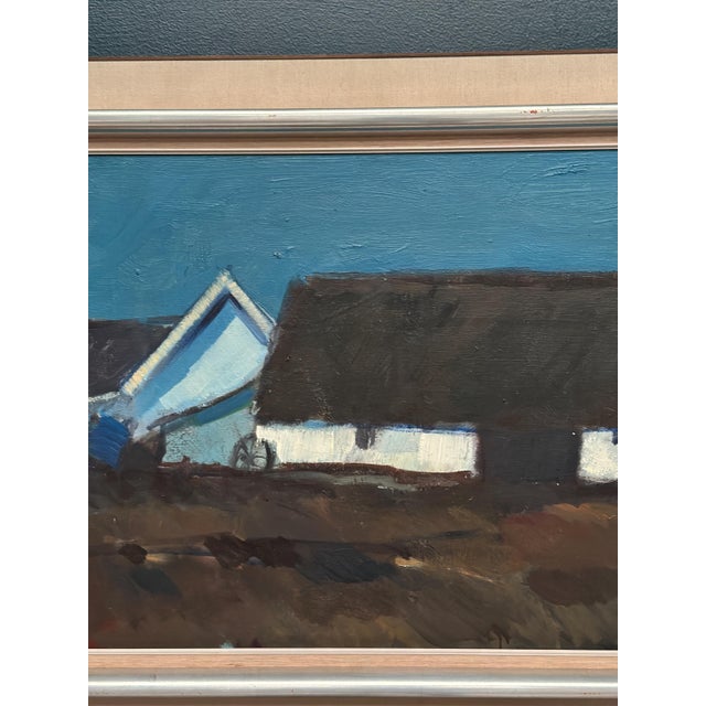 Bengt Hillgrund, Farm in the Landscape, 1950s, Oil Painting on Canvas, Framed For Sale - Image 4 of 18