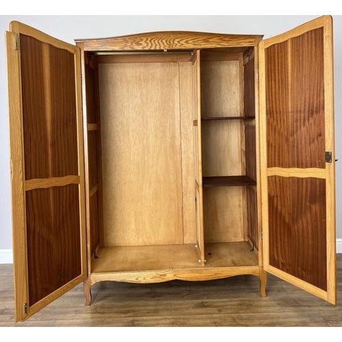 Vintage French Louis Oak 2-Door Bedroom Armoire For Sale - Image 10 of 11