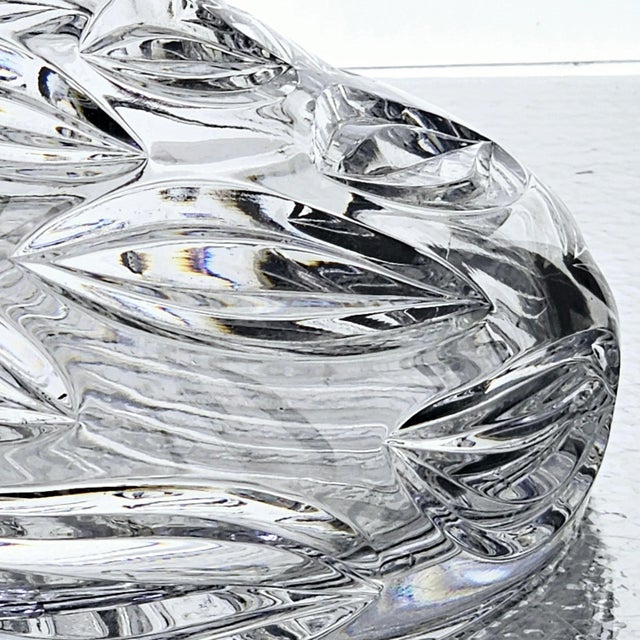 Crystal Captain's Decanter Leaf Leaves Cut Glass For Sale In San Francisco - Image 6 of 12