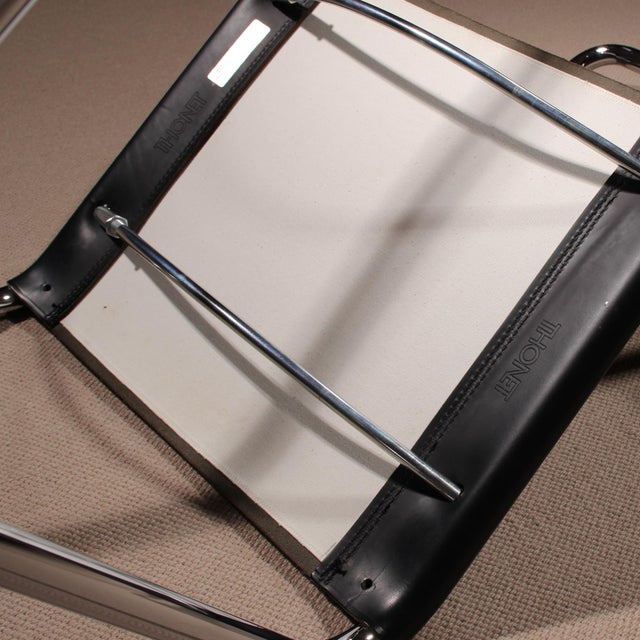 Cantilever Chair in Black Leather by Mart Stam for Thonet, Germany, 1926 For Sale - Image 16 of 18