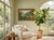 Green Antique Painting: Mountain Landscape With Rustic Country Houses For Sale - Image 8 of 12