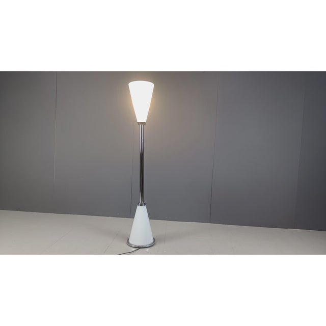 Glass Vintage Italian Floor Lamp, 1990s For Sale - Image 7 of 10
