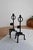 Metal Vintage Black Metal Candlesticks in Twisted Wrought Iron, 1960s, Set of 2 For Sale - Image 7 of 7