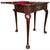 Antique George II Fold-Over Tea Table with Cabriole Legs in Polished Mahogany For Sale - Image 4 of 5