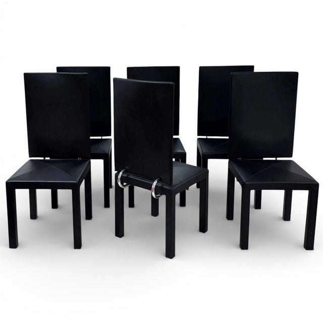 Paolo Piva for B&B Italia Arcadia High Back Dining Chairs - Set of 6 For Sale In Miami - Image 6 of 16