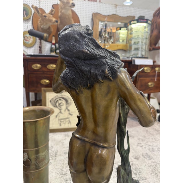 Bronze Auguste Moreau's "Summer Dreams" 36in Moreau Sculpture Signed For Sale - Image 10 of 12
