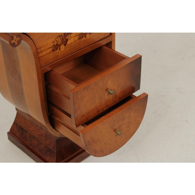 Brown Pair Napoleonic Italian Walnut Nightstands For Sale - Image 8 of 18