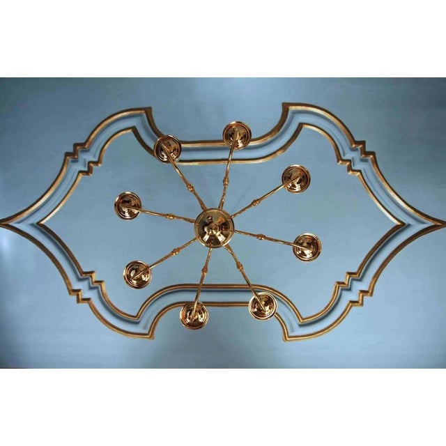 Beautiful chandelier made of polished brass in the Dutch style. Modern electrical installation - the chandelier is fully...