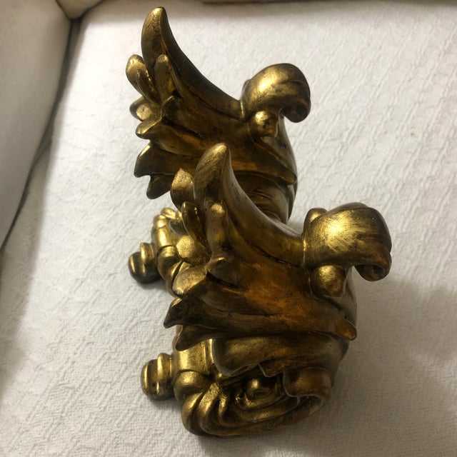 1980s Pair of Gilt Bookends For Sale In Houston - Image 6 of 8