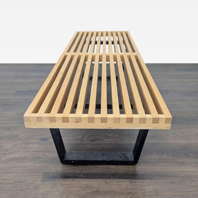 Wood Herman Miller George Nelson Platform Bench For Sale - Image 7 of 12