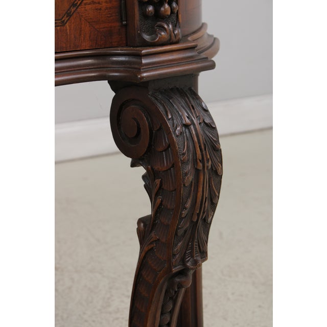 Vintage Carved Walnut Marble Top Sideboard For Sale - Image 16 of 18