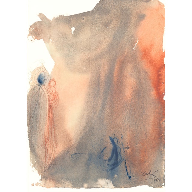 1968 Salvador Dalí Biblia Sacra Lithograph "Ecce Virgo Concipiet" (Behold, a Virgin Shall Conceive) For Sale