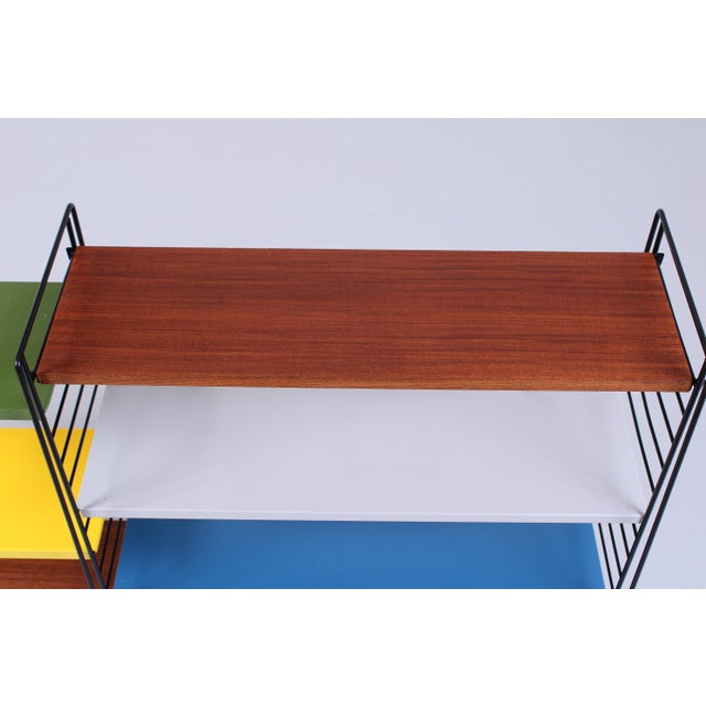 Modular Colored Metal Floor Rack by A. D. Dekker for Tomado, 1950s, Set of 12 For Sale - Image 15 of 17