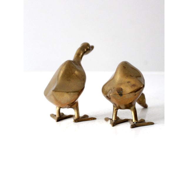 Mid Century Brass Bird Pair For Sale - Image 4 of 12