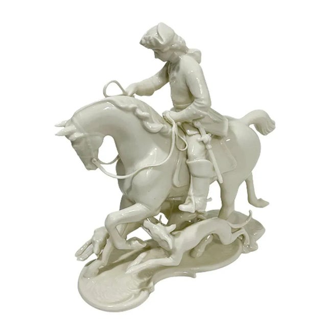This is a Theodor Kärner (1884-1966), red hunt, white porcelain sculpture for Nymphenburg. Theodor Kärner (1884-1966),...