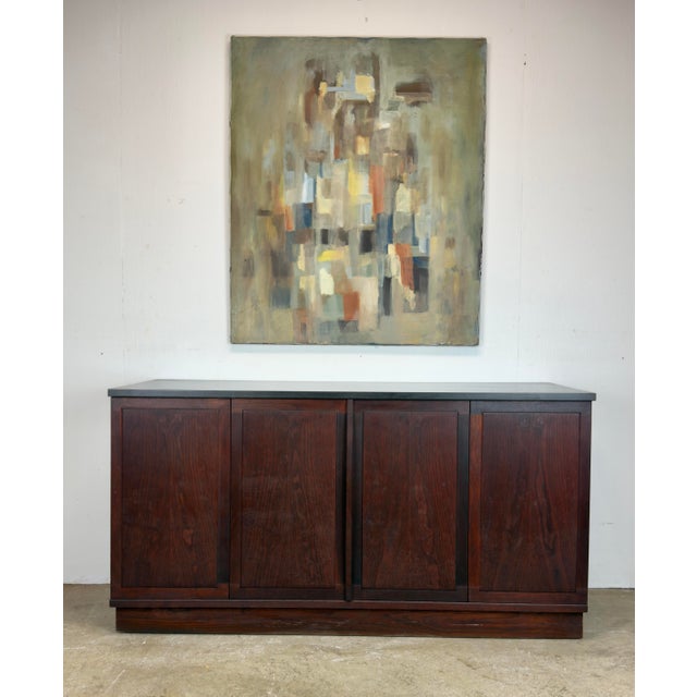 Founders Furniture Company Mid-Century Modern Walnut and Slate Cabinet Designed by Jack Cartwright for Founders Furniture. For Sale - Image 4 of 12