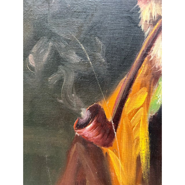 Early 20th Century Original Oil Painting on Canvas, Signed by Artist Alberto Cecconi, Framed For Sale - Image 9 of 12