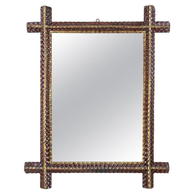 Late 19th Century Art Wall Rustic Tramp Mirror, Austria, 1880 For Sale - Image 18 of 18