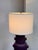 Vintage Purple Ceramic Table Lamp For Sale - Image 10 of 12