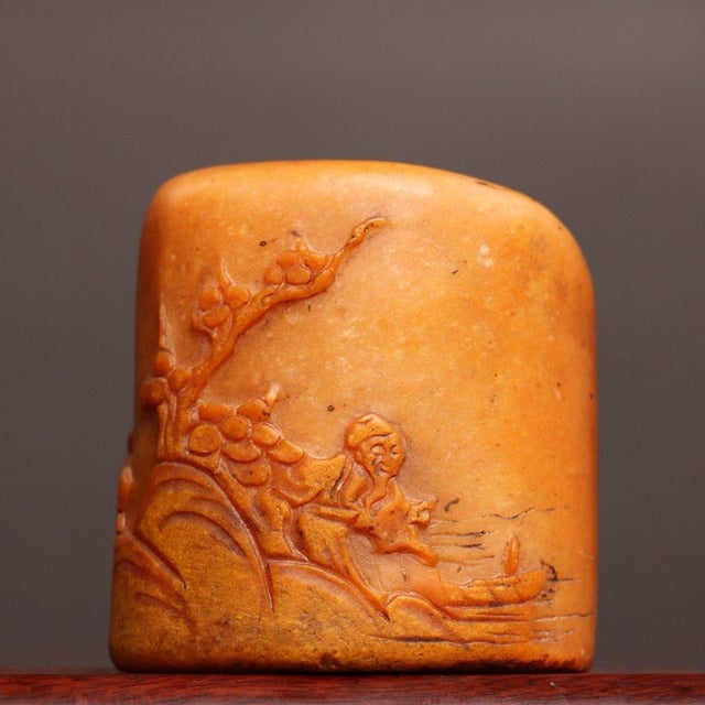 Add a touch of refined elegance to your desk or collection with this finely carved soapstone seal. This traditional...