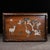 A beautifully crafted Chinese rectangular tray or display stand, likely made of Huali (rosewood). The piece features a low...