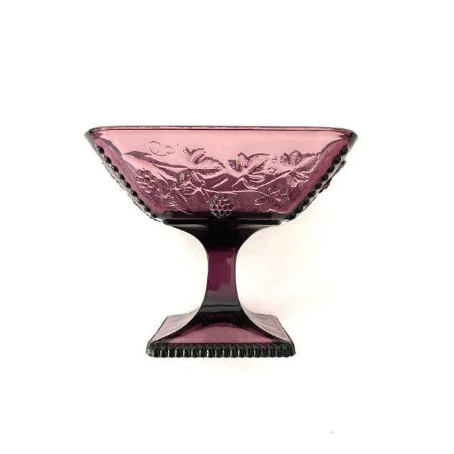 1970s 1970s Purple Glass Grape Design Decorative Bowl For Sale - Image 5 of 6