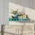 Teal Vintage Teal Wood Wall Shelf-Cottage-Farmhouse Display-Bathroom-Kitchen-Coastal For Sale - Image 8 of 11