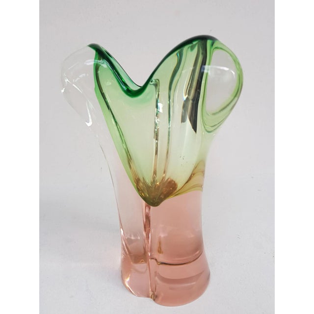 Mid-Century Modern Czech Art Glass Vase by Josef Hospodka for Chrisbska, 1960s For Sale - Image 3 of 6