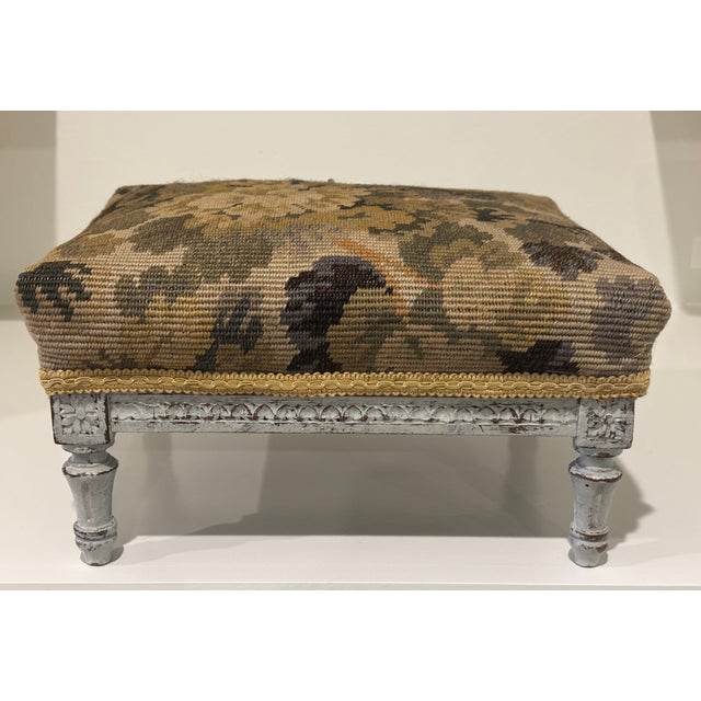 Antique Swedish Gustavian Painted Petite Footstool For Sale - Image 11 of 16