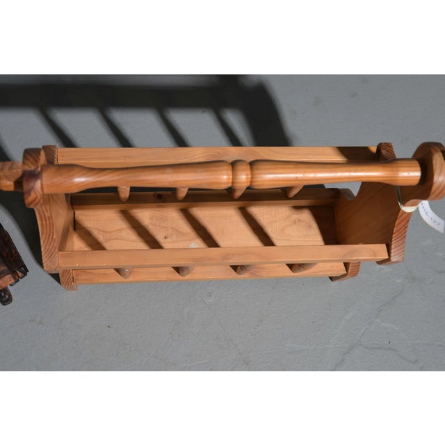 Mid 20th Century Mid 20th Century Set of 3 Danish Mid-Century Magazine Racks in Mixed Wood & Upholstery For Sale - Image 5 of 5