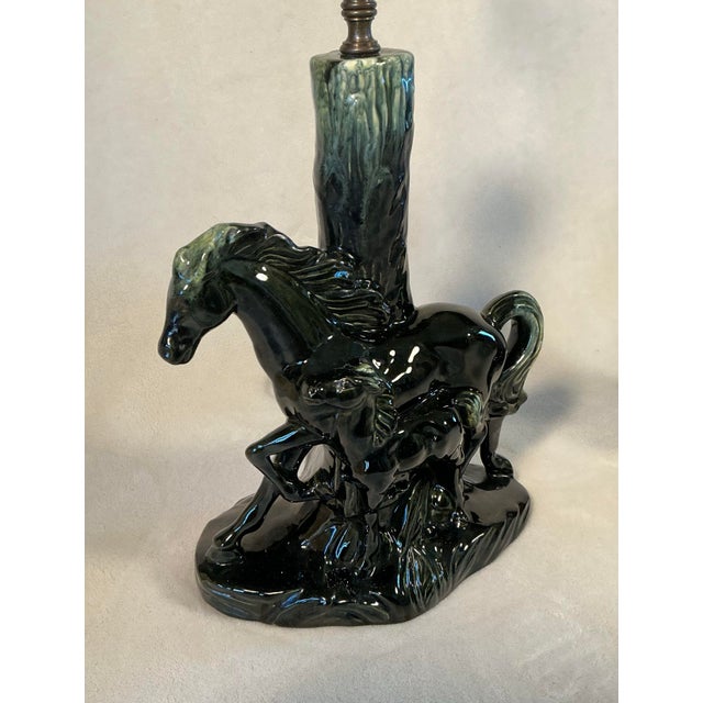 Pair 1950s Phil-Mar Vintage Mid Century Modern Table Lamps Mare & Colt Horse For Sale - Image 10 of 12