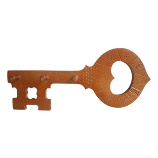 Vintage Wooden Wall Hanger, 1960s For Sale