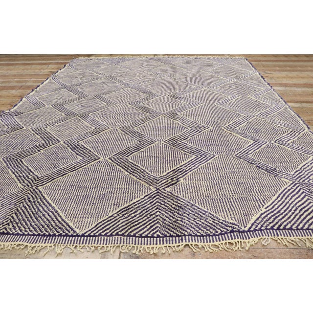 Textile Berber Moroccan Kilim High-Low Rug - 10'02 X 12'09 For Sale - Image 7 of 9