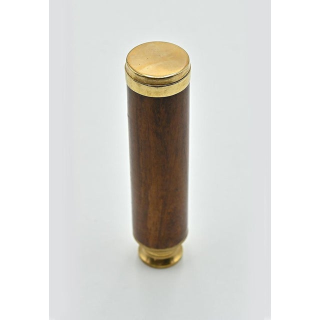 Vintage Telescope in Bronze and Wood, Italy, Early 20th Century For Sale - Image 4 of 6