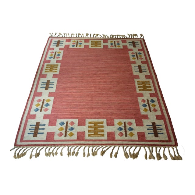 Vintage Swedish Rug by Anna Greta Sjöqvist For Sale