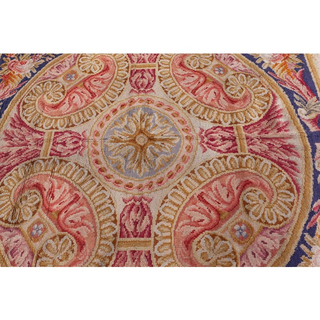 Antique French Savonnerie Wool Rug For Sale In New York - Image 6 of 9